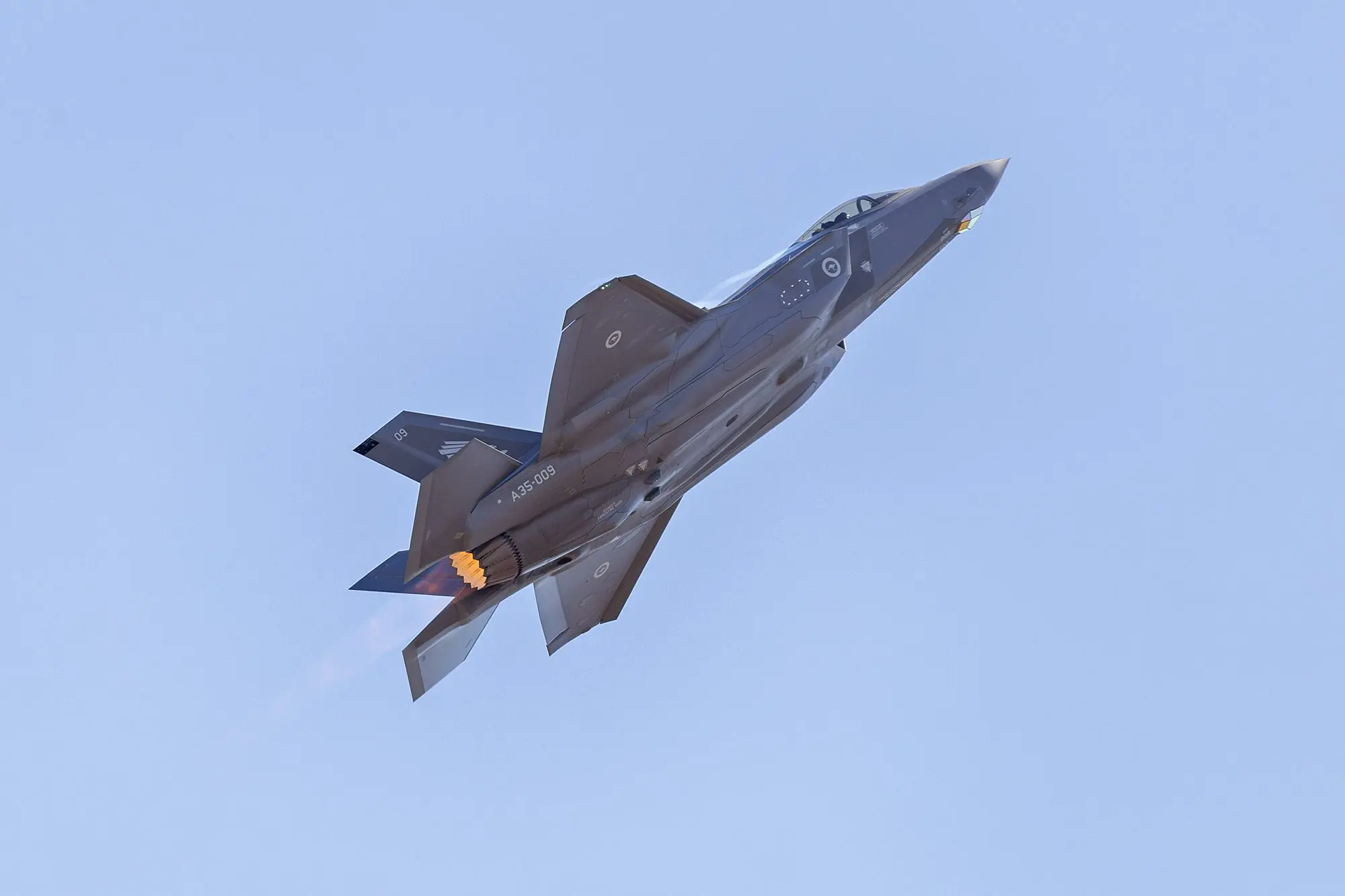 RAAF A35 009 Lockheed Martin F 35A Lightning II display at the 2019 Australian International Airshow IMG 3022