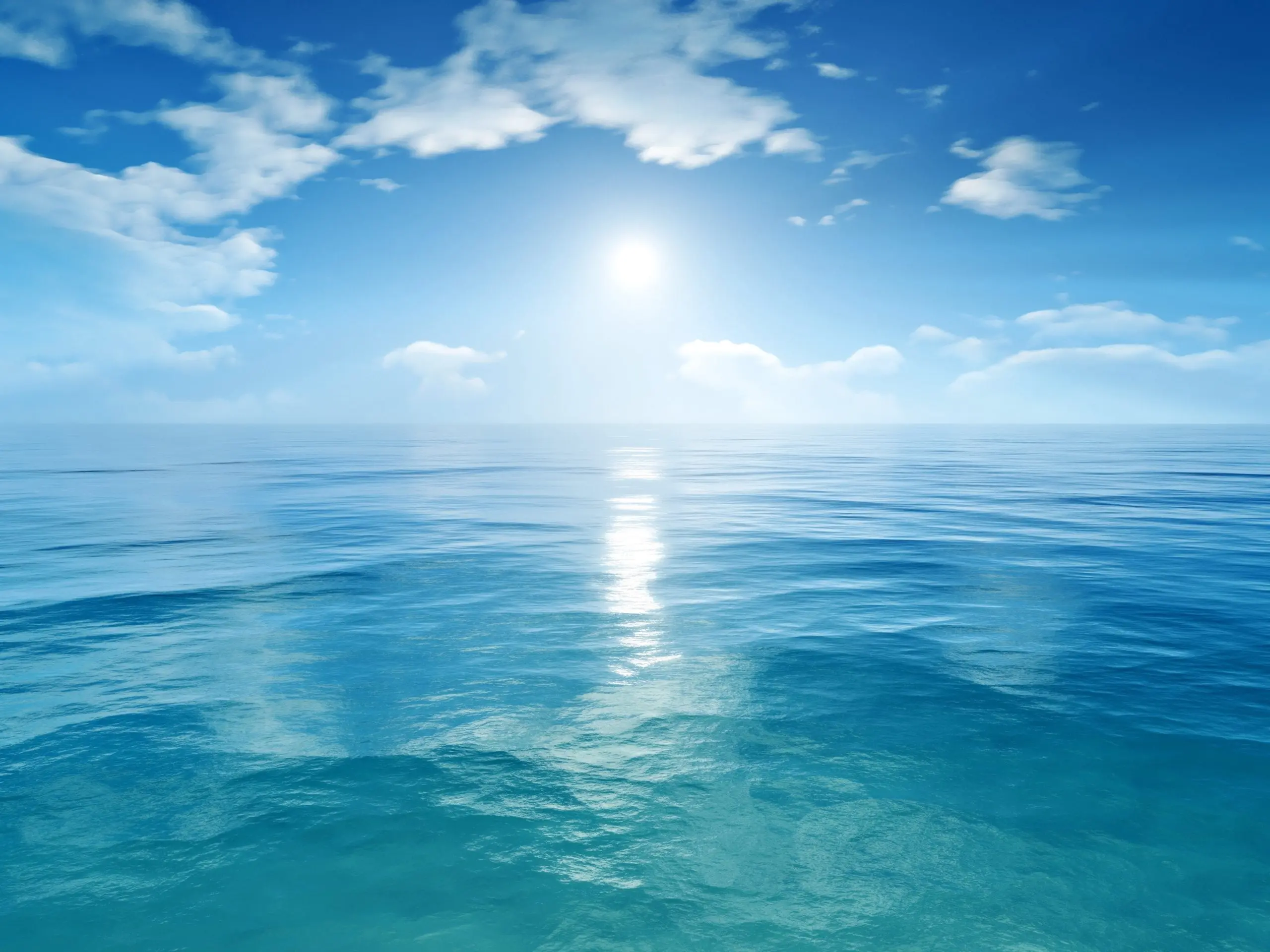 blue sky ocean