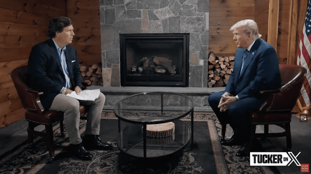 Tucker Carlson Donald Trump Debate Night Interview