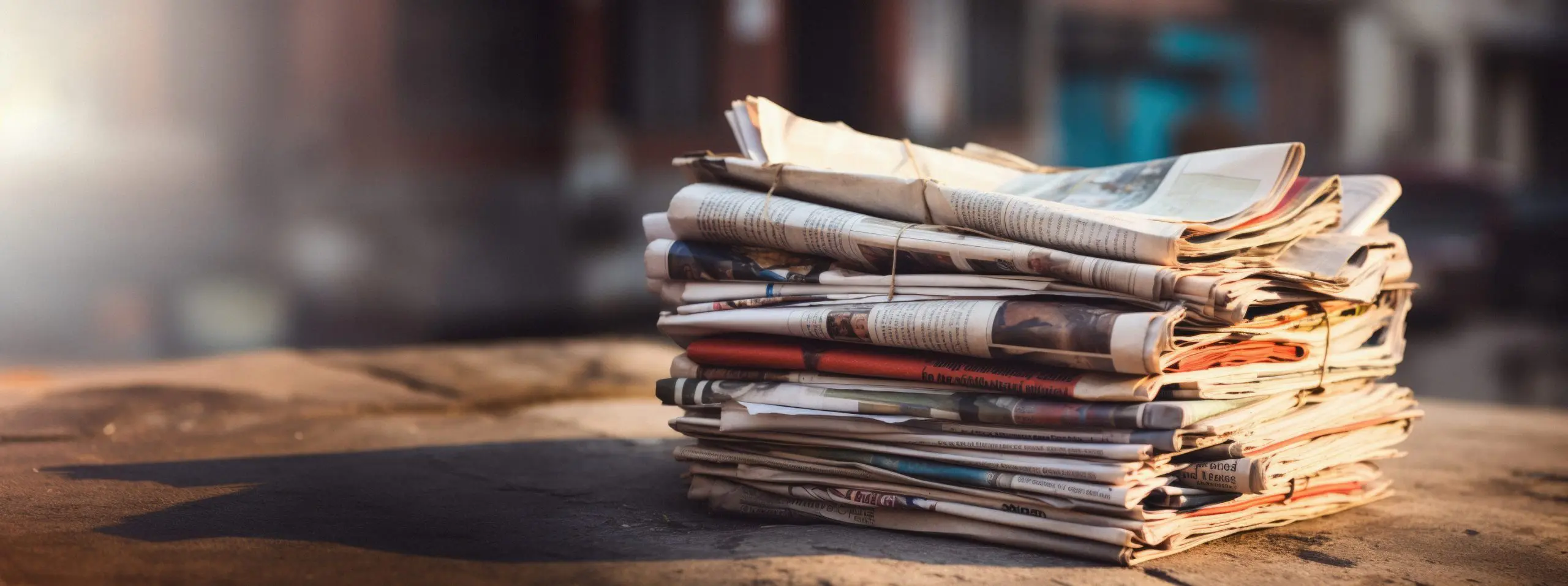 Stack of newspapers