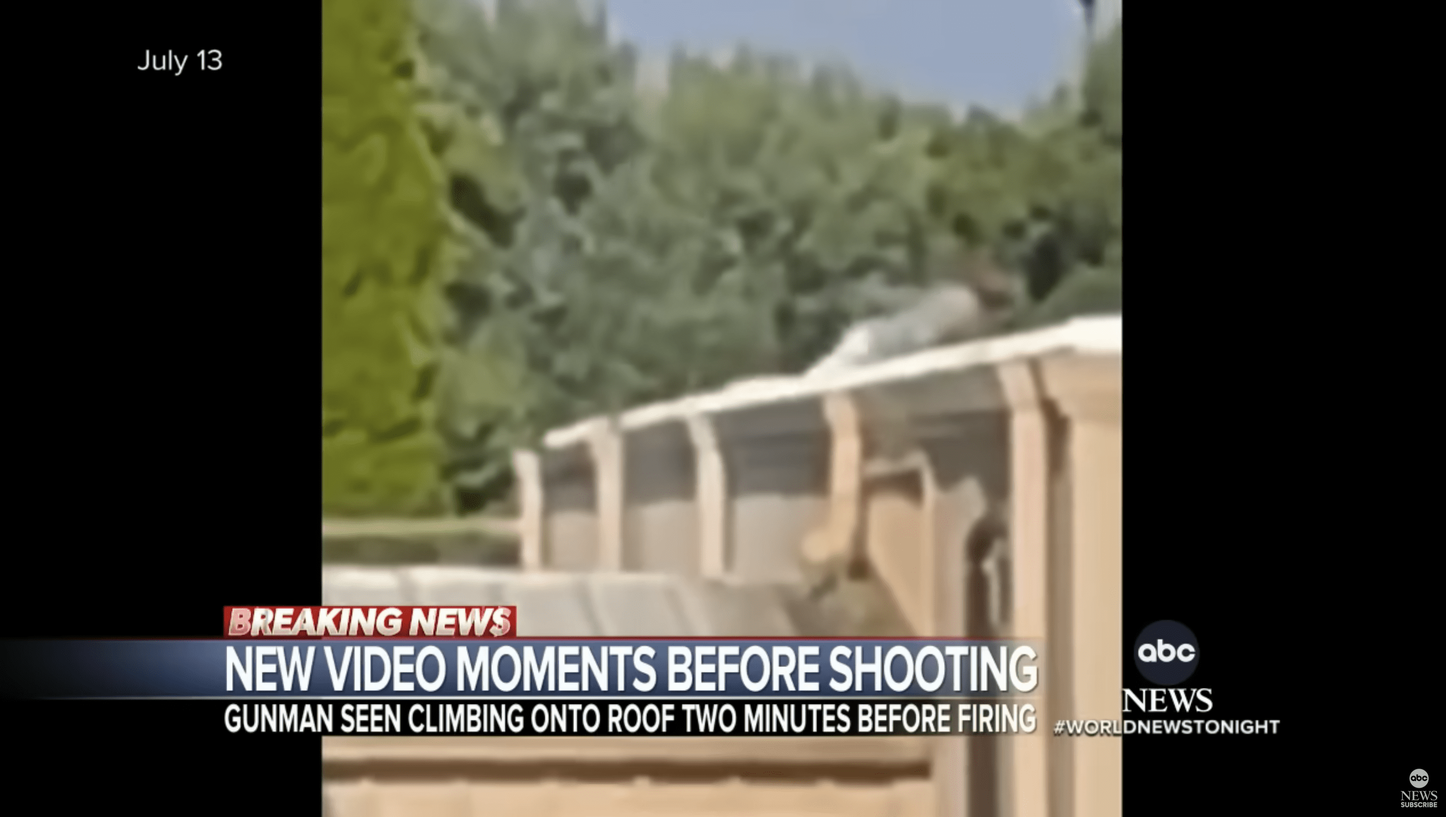 New video shows Trump shooter climbing onto the roof at rally