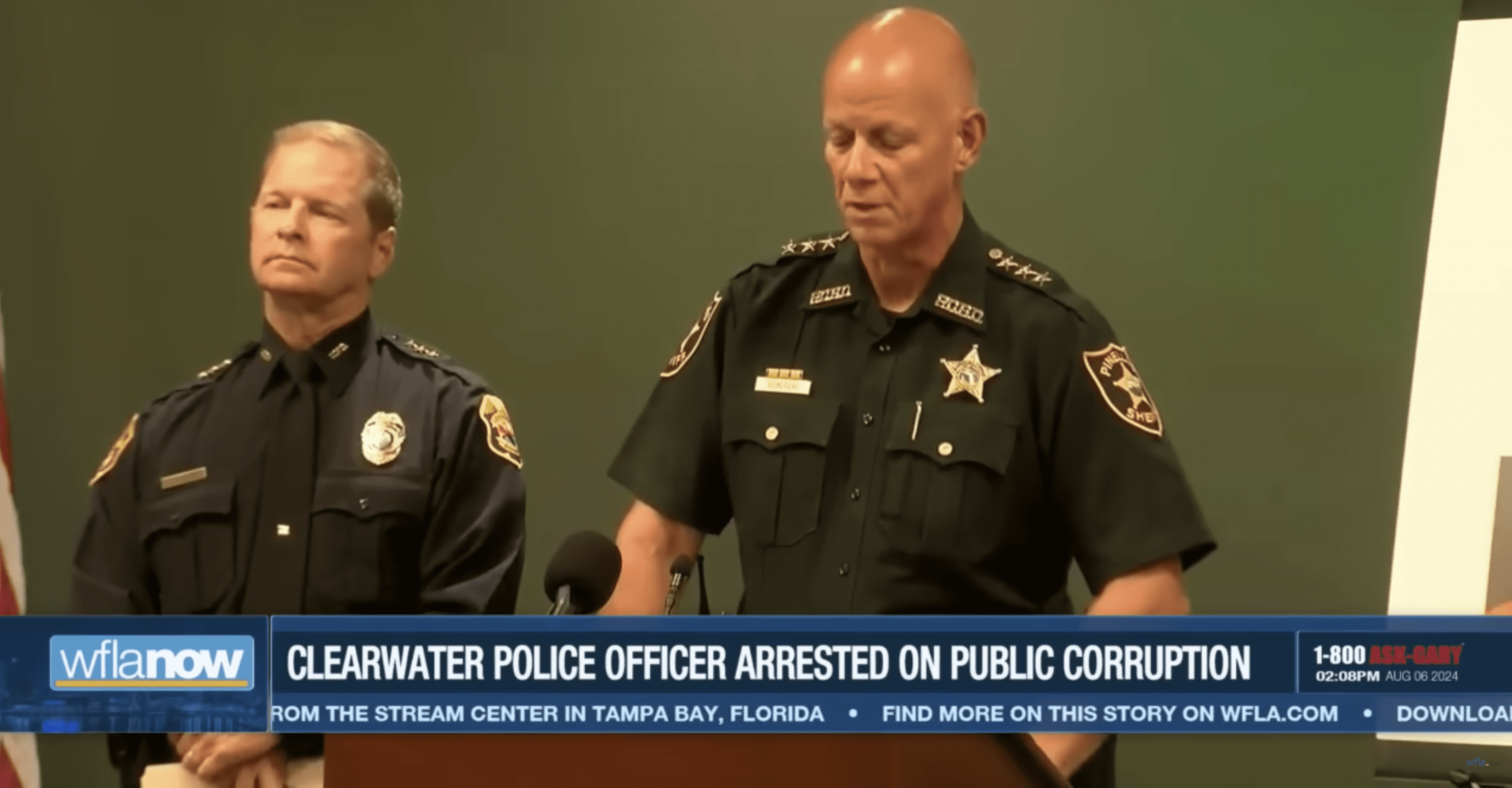 Pinellas sheriff, Clearwater police chief