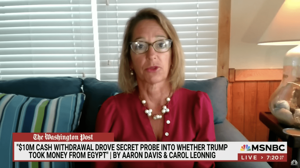 Trump Illegal ten million dollar payment form Egypt