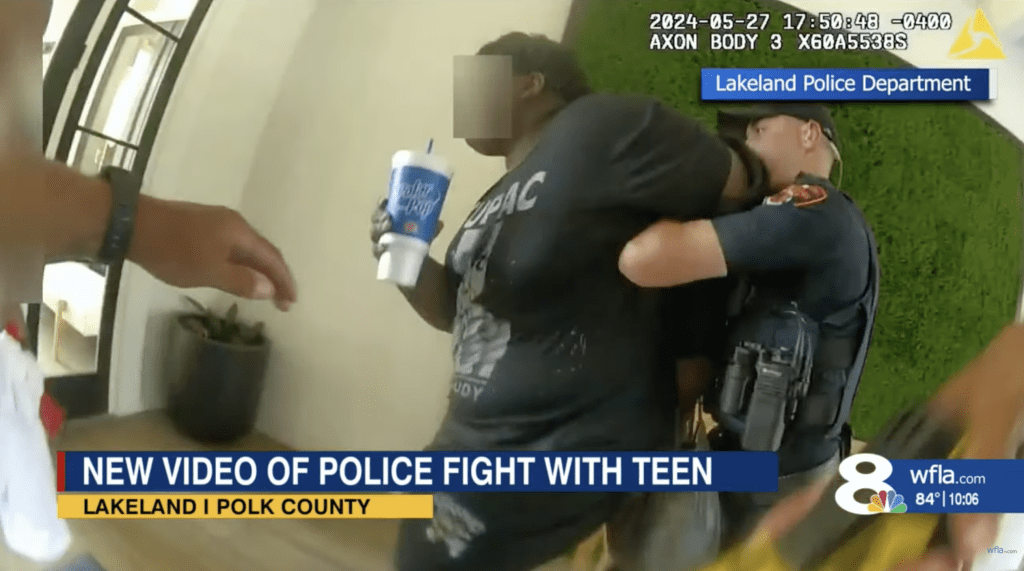 Lakeland Police and 16 Year Old Fight