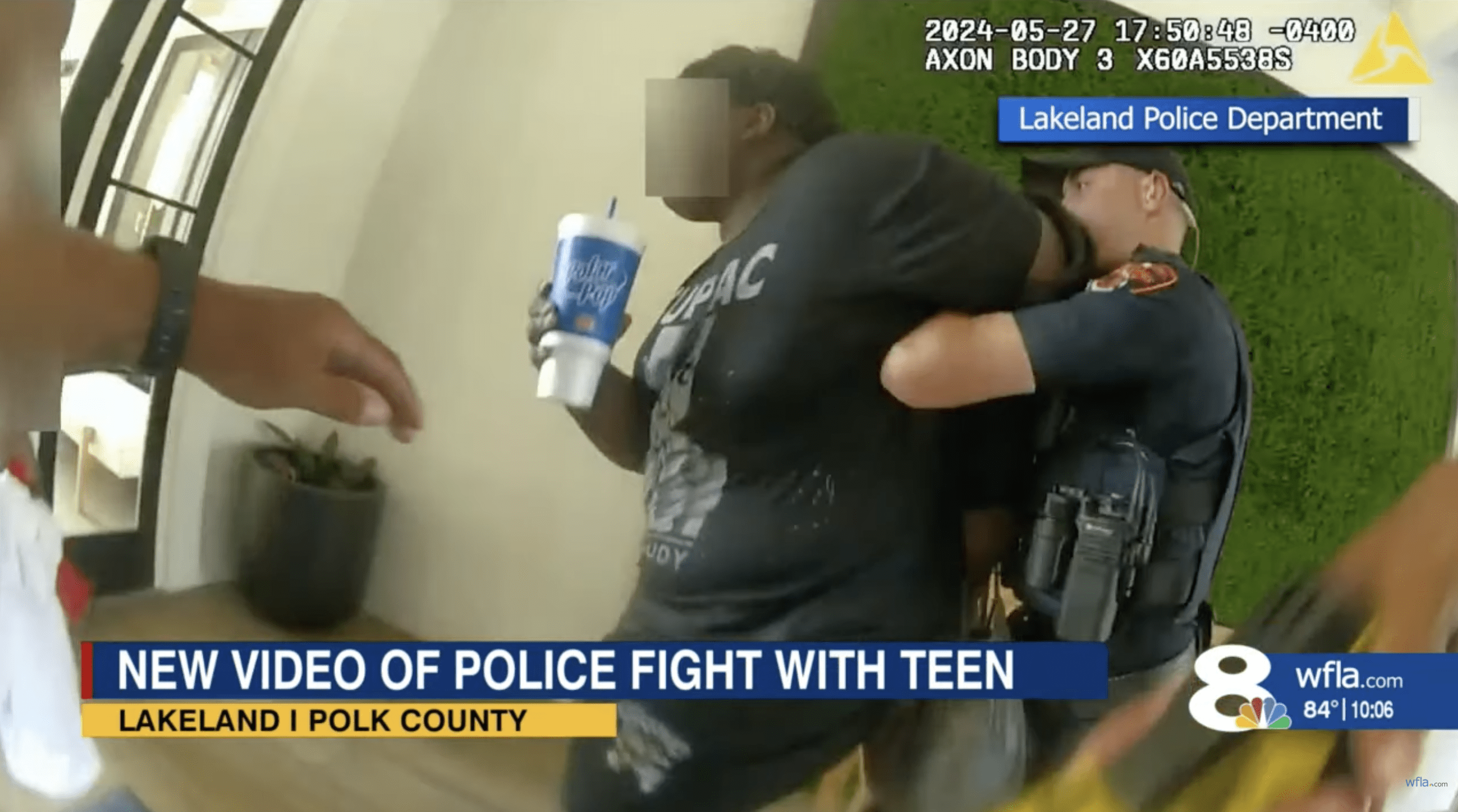 Lakeland Police and 16 Year Old Fight