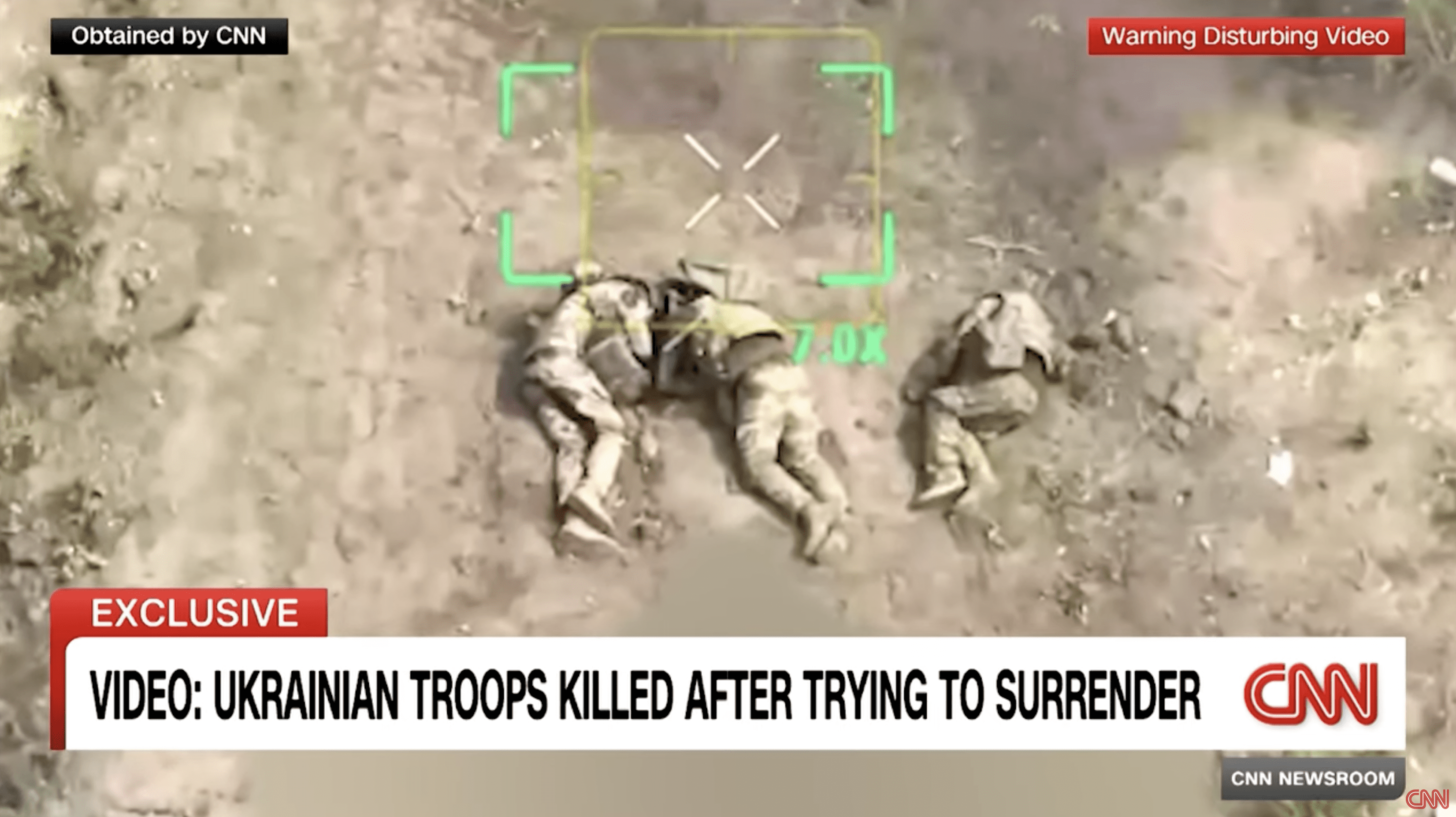 video appears to show execution of Ukrainian soldiers by Russian troops