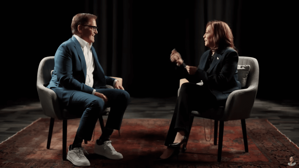 Mark Cuban and Kamala Harris