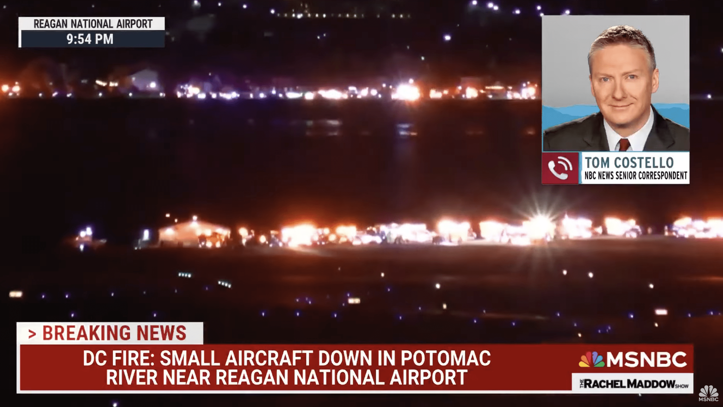 Plane and Black Hawk Collide At Reagan National Airport