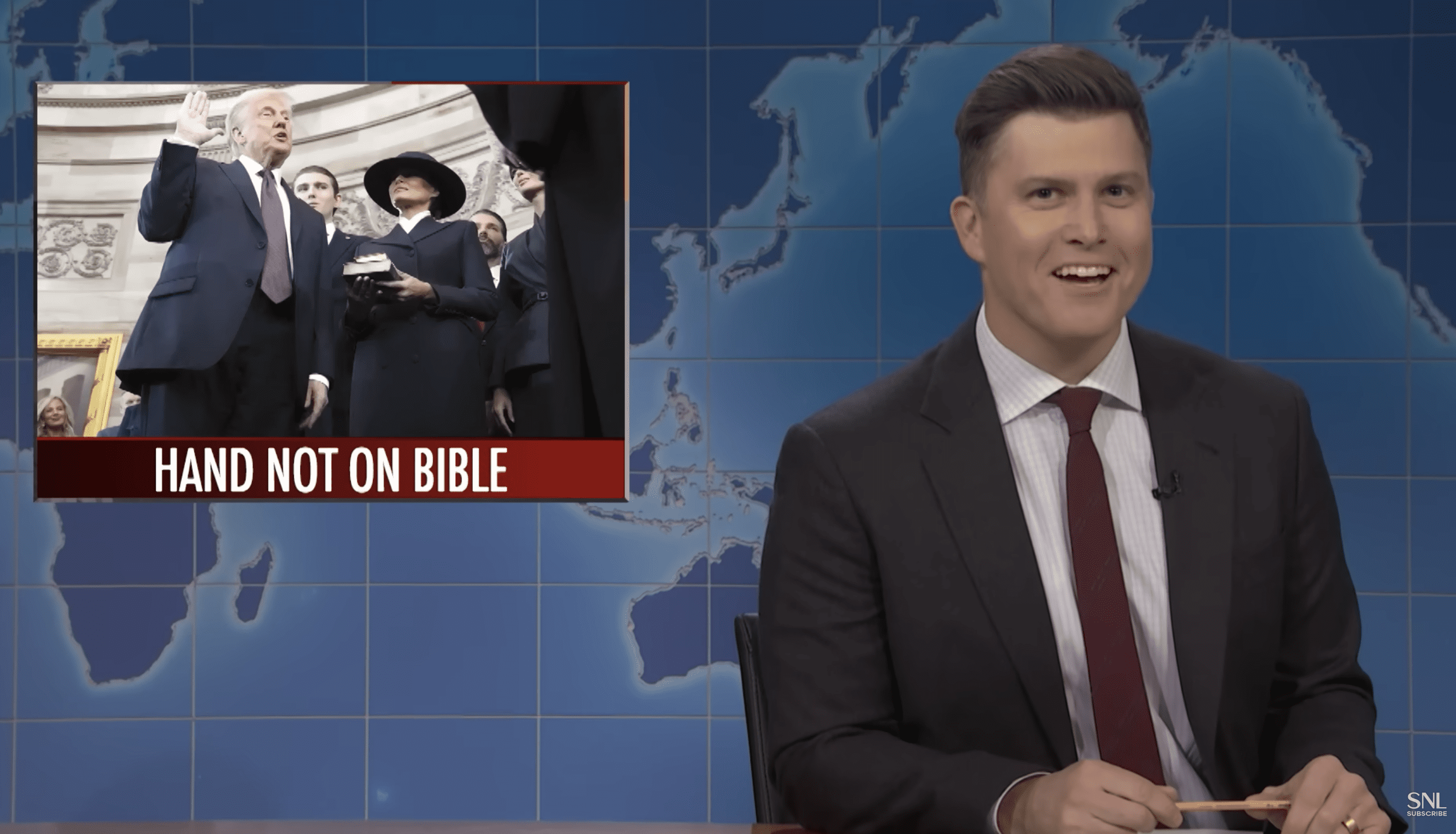Colin Jost and Donald Trump
