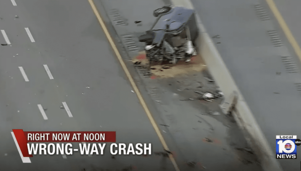 wrong way accident on Florida Turnpike