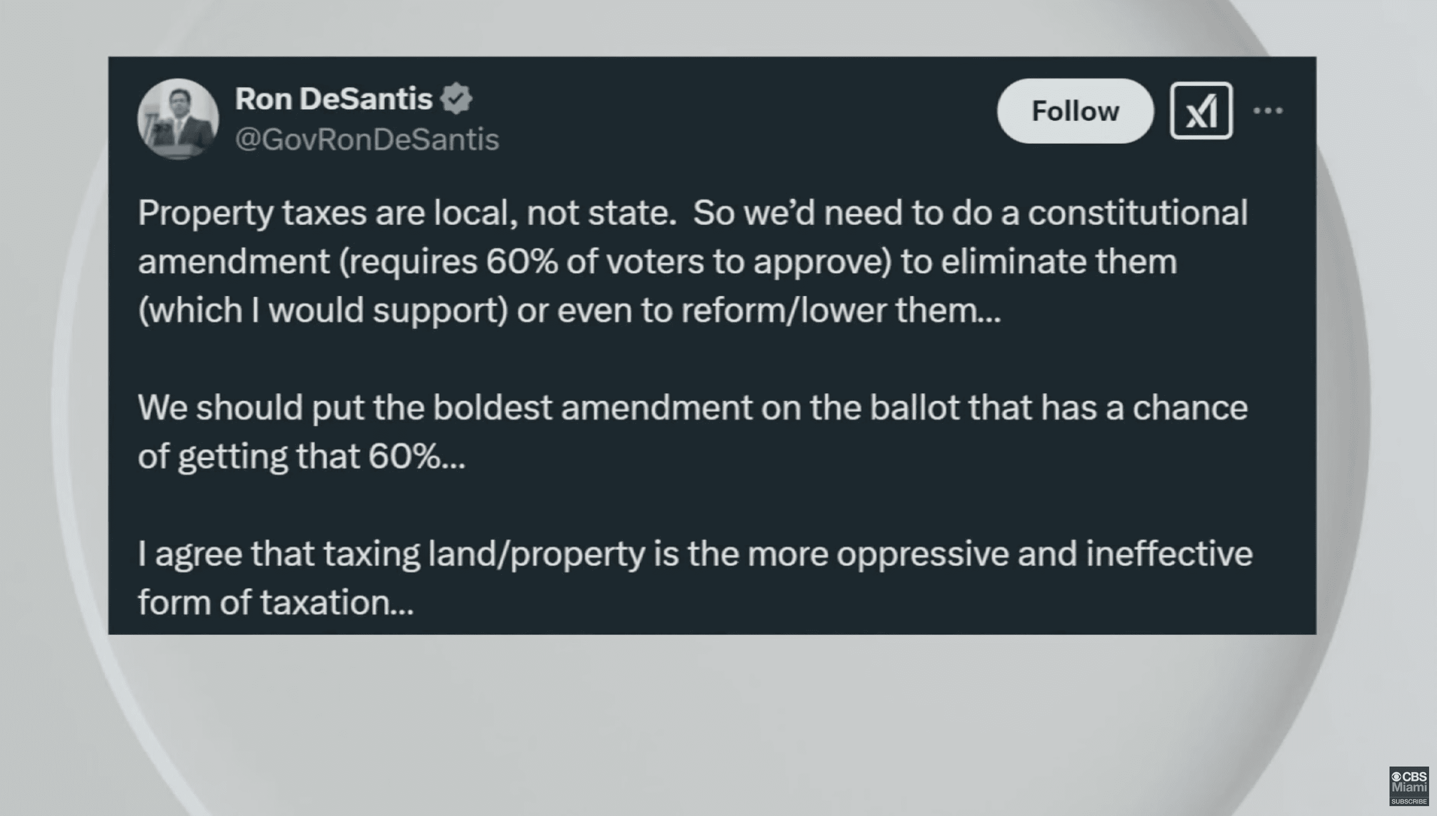 DeSantis Tweet DeSantis Tweet