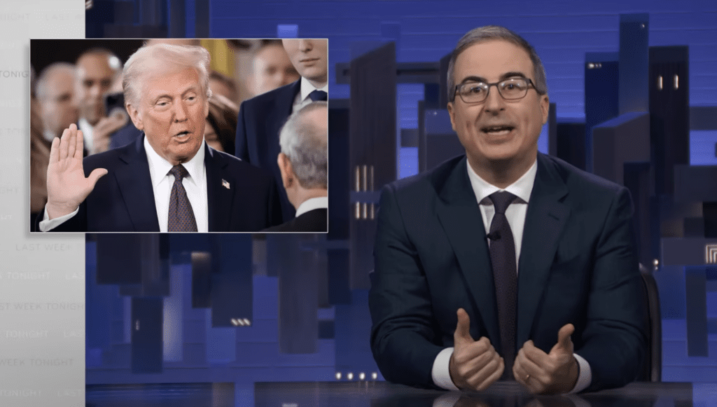 Donald Trump and John Oliver