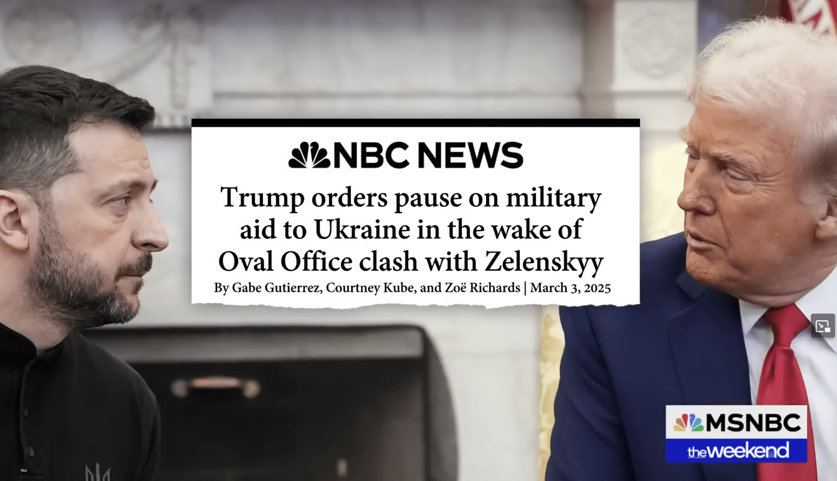 Donald Trump cuts military aid and intel to Ukraine