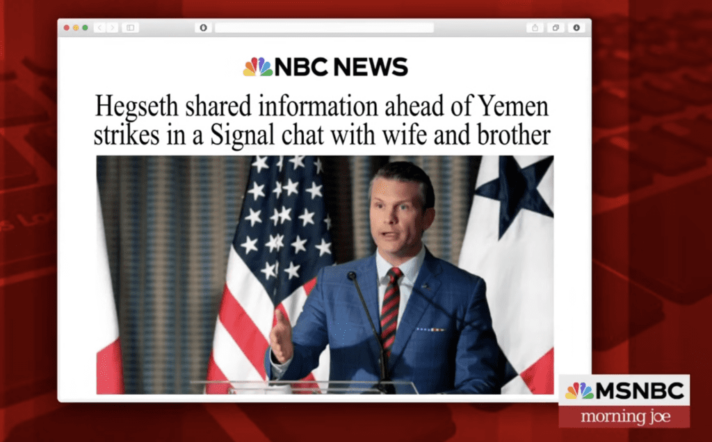 Pete Hegseth Signal Chat