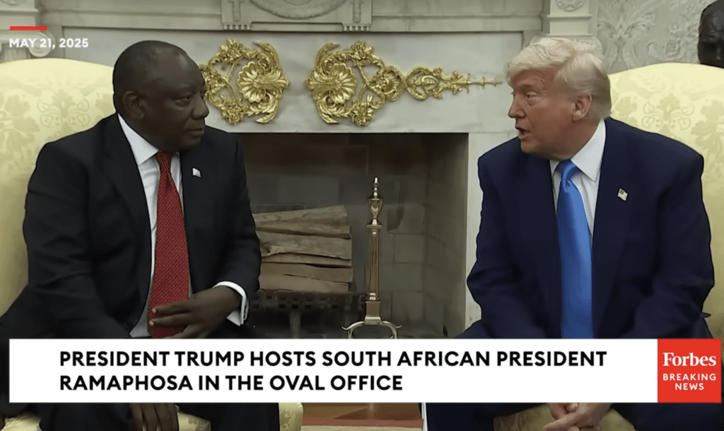 Cyril Ramaphosa and Trump