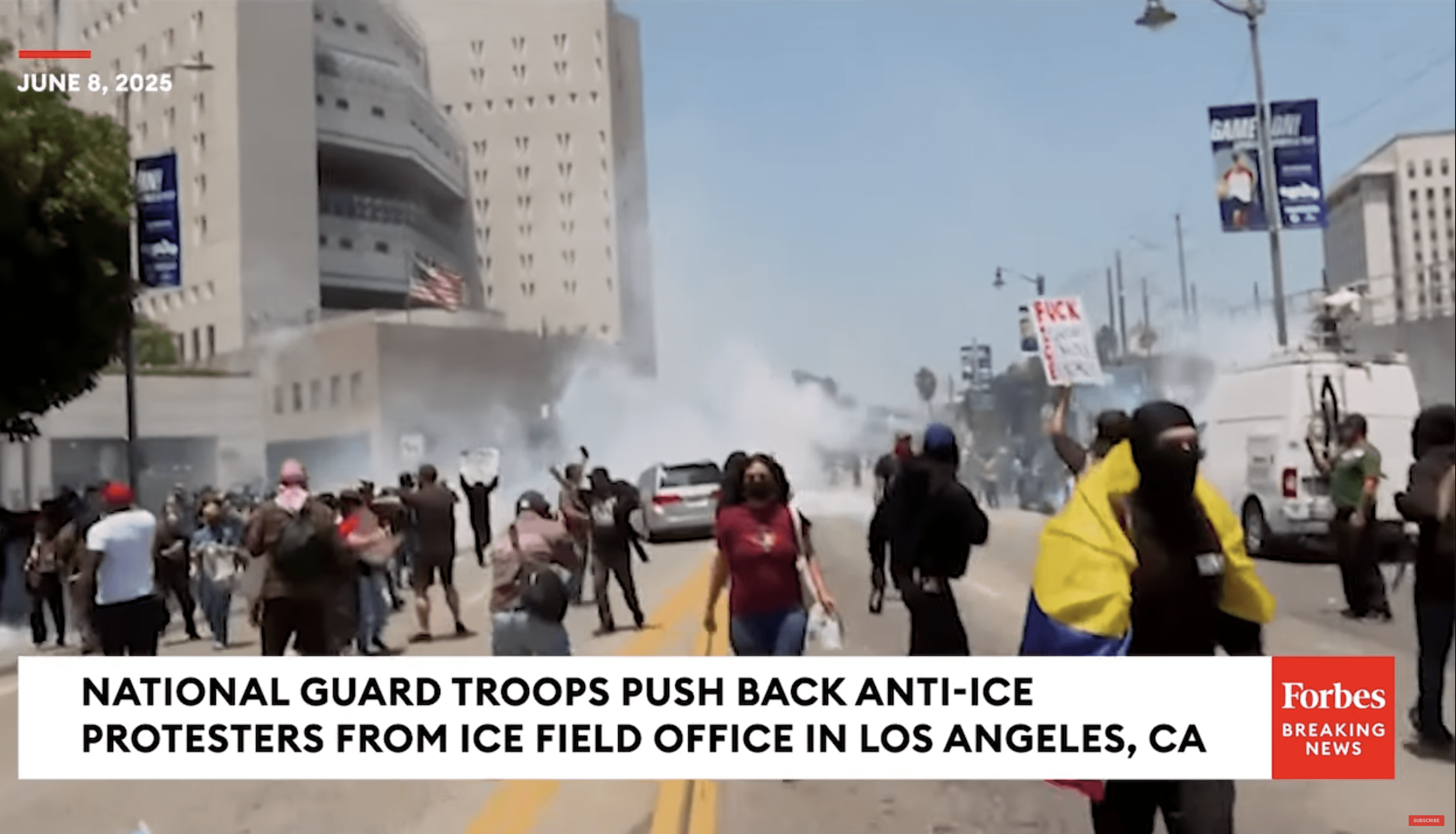 National Guard Uses Tear Gas To Push Back Anti-ICE Protesters From L.A.