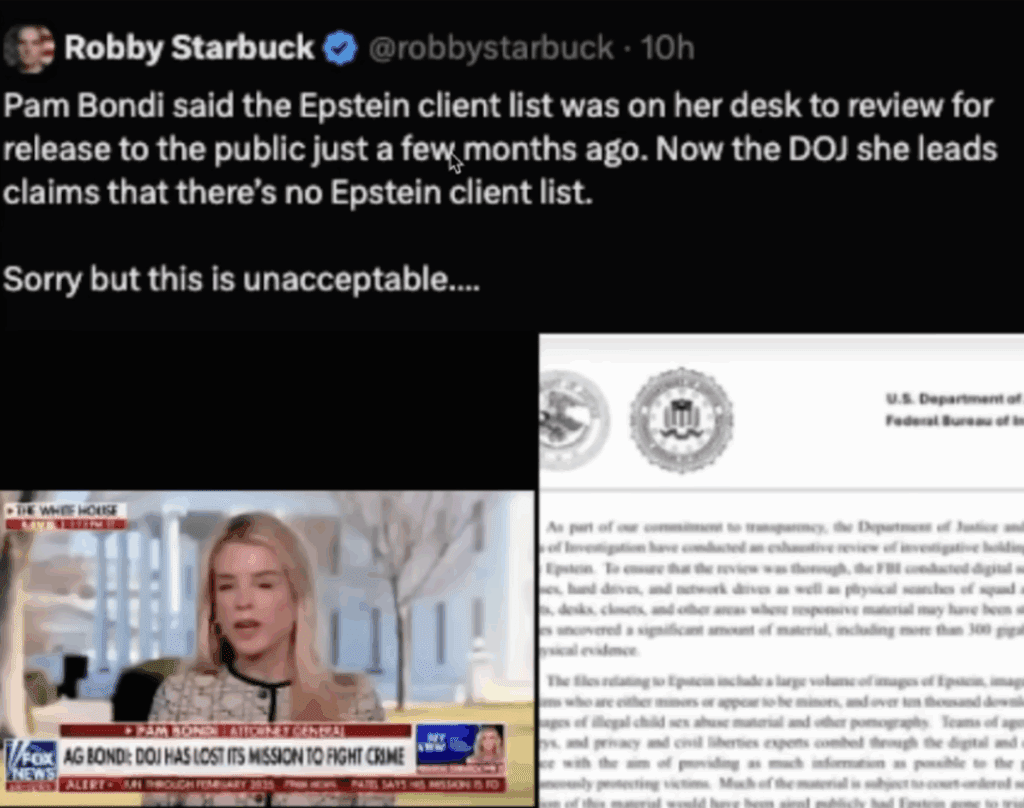 Pam Bondi Lying About Epstein