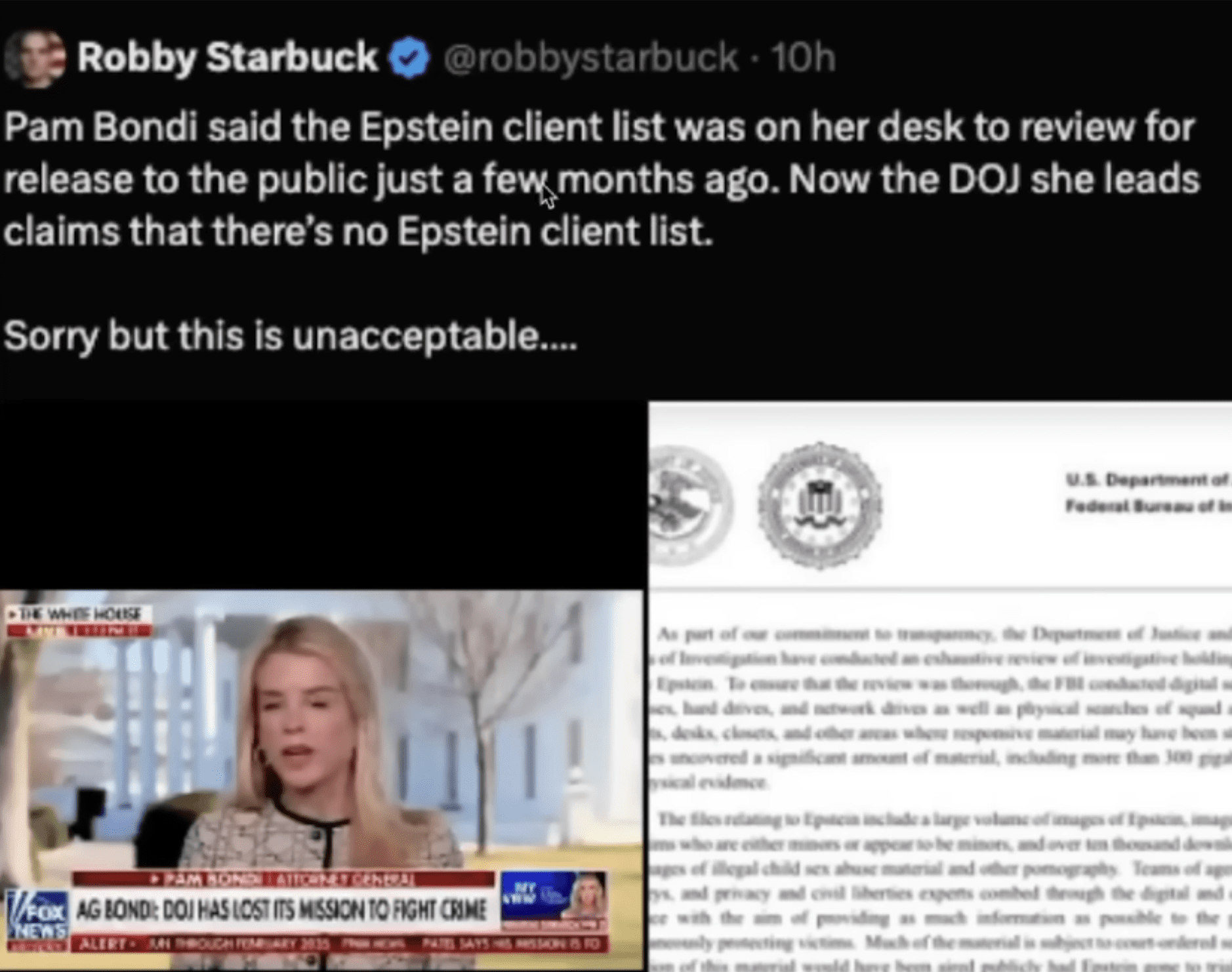 Pam Bondi Lying About Epstein