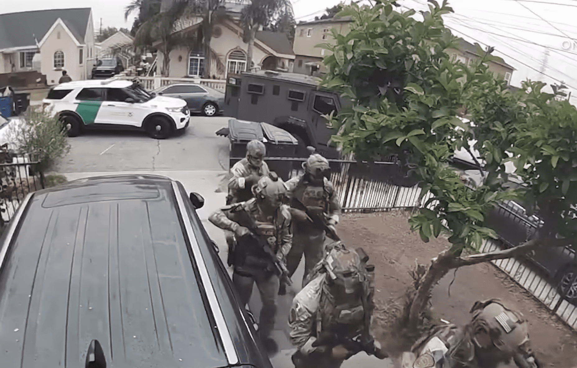 Where does ICE get its military gear?
