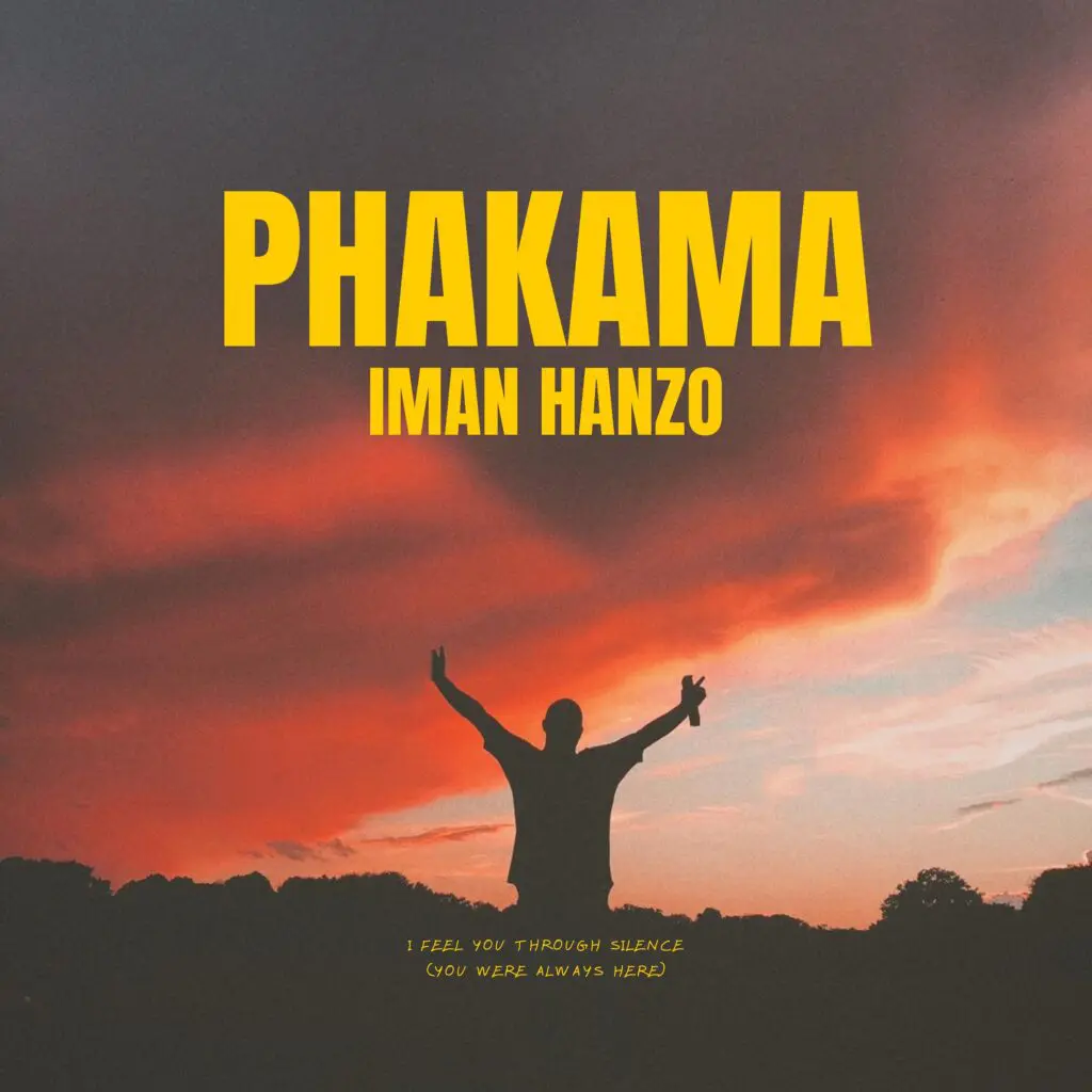 Iman Hanzo standing in nature reflecting his inner calm – cover art for Phakama