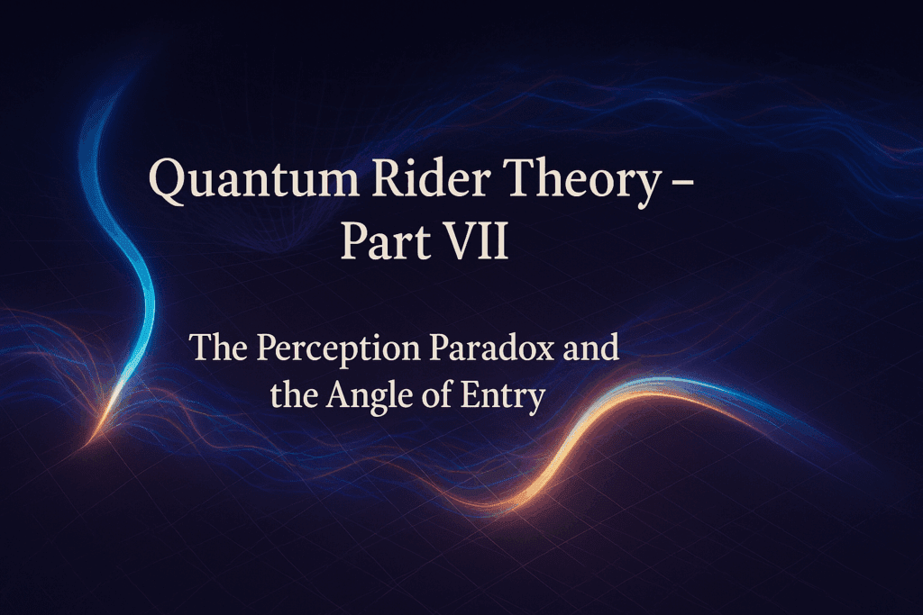 Perception Paradox in Quantum Rider theory