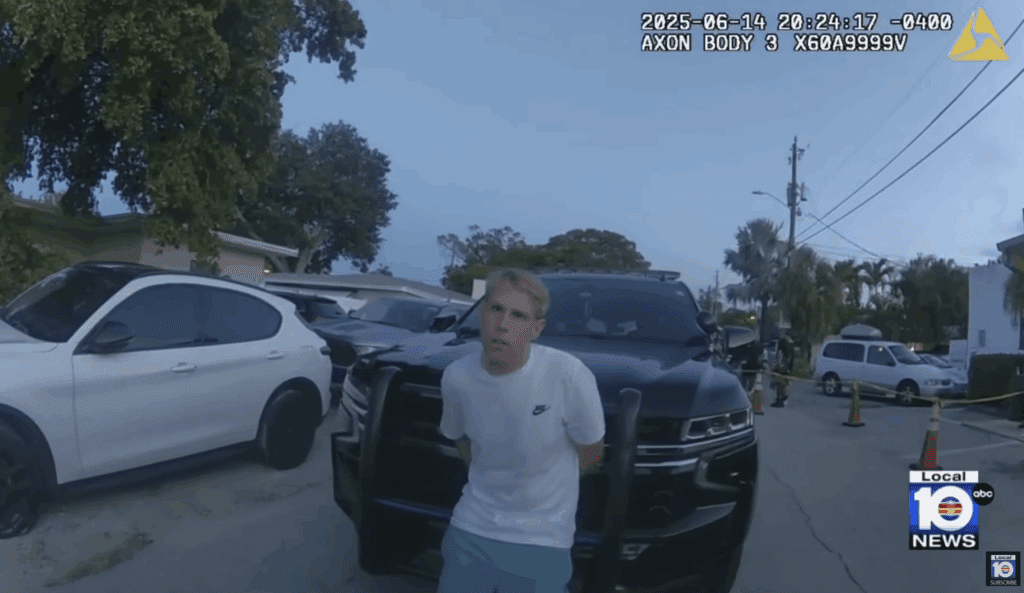 Wilton Manors Gun at parade guy