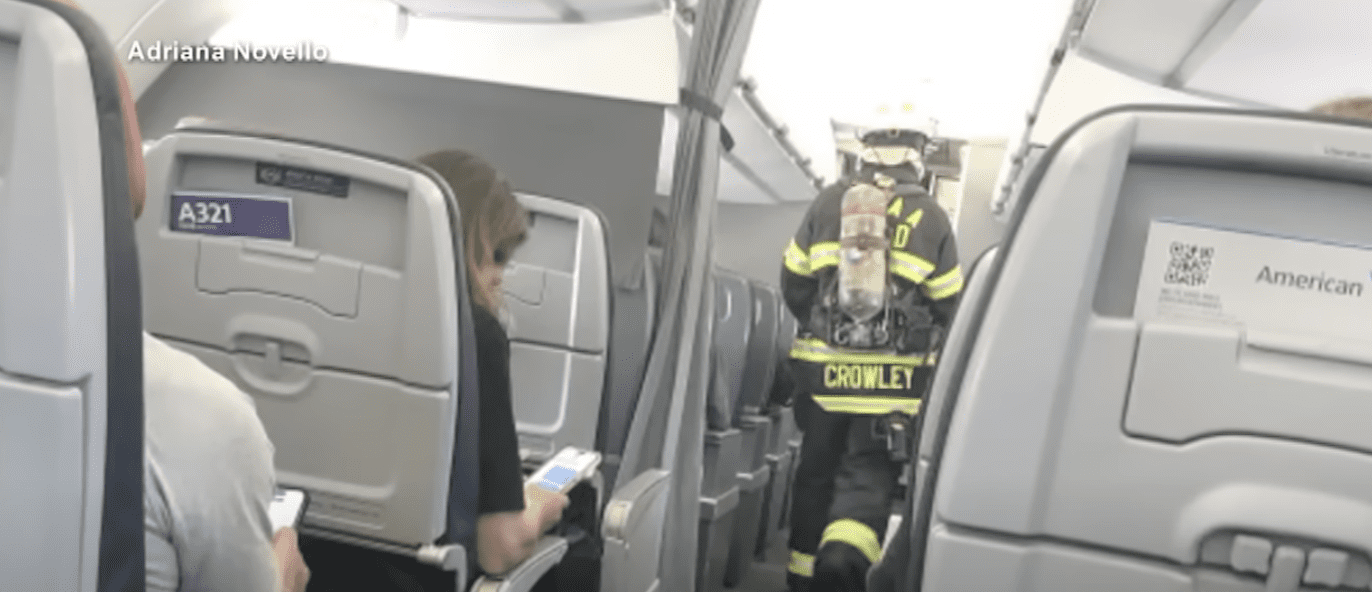 Plane diverted after passenger's device goes up in flames