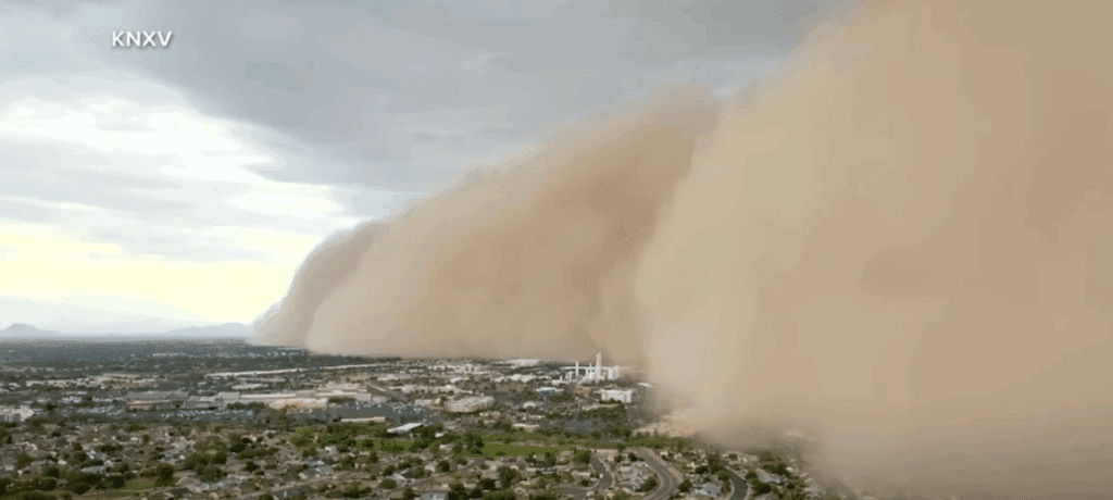 Monsoon and dust storm Arizona
