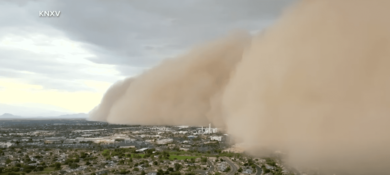Monsoon and dust storm Arizona