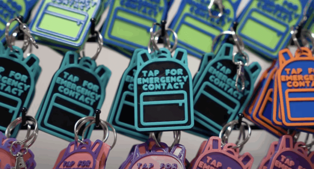 Emergency Contact Keychains