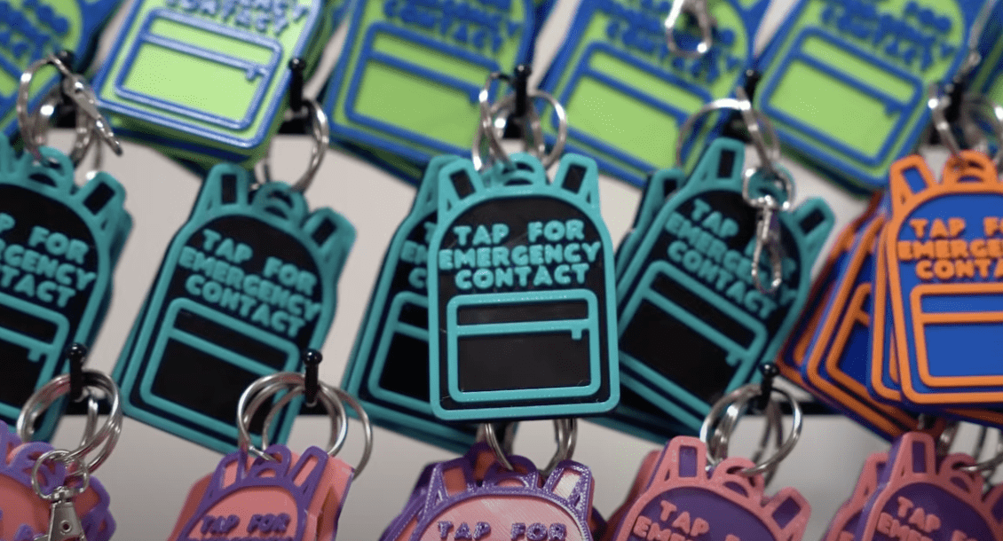 Emergency Contact Keychains