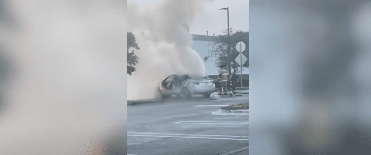 Person found dead inside car on fire