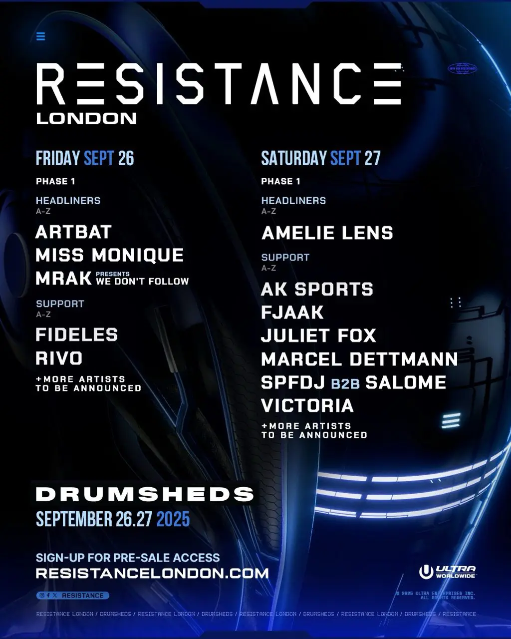 SFL Media RESISTANCE London Final Lineup Revealed for Inaugural Drumsheds Debut | SFL Media