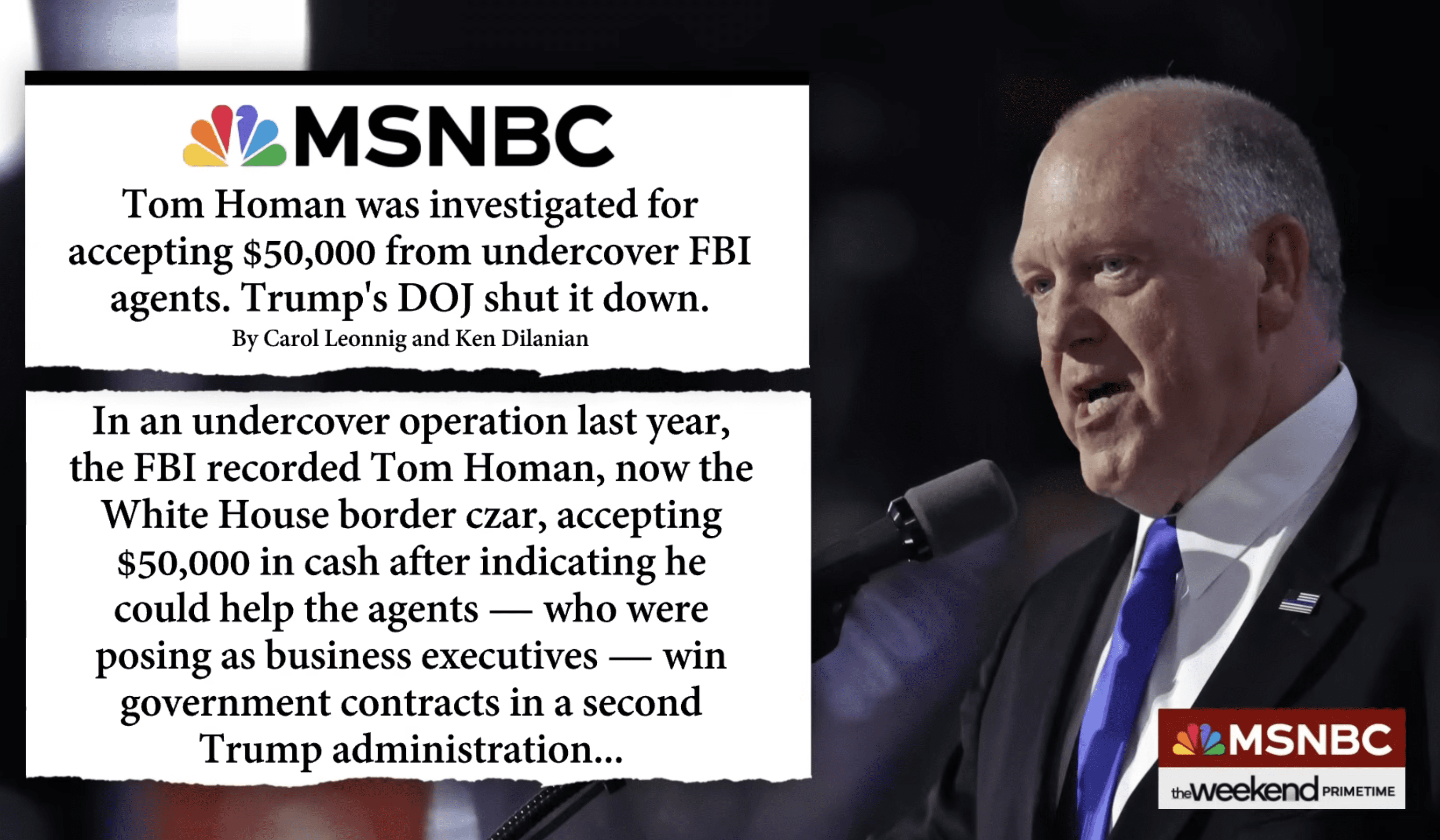 Tom Homan Bribery