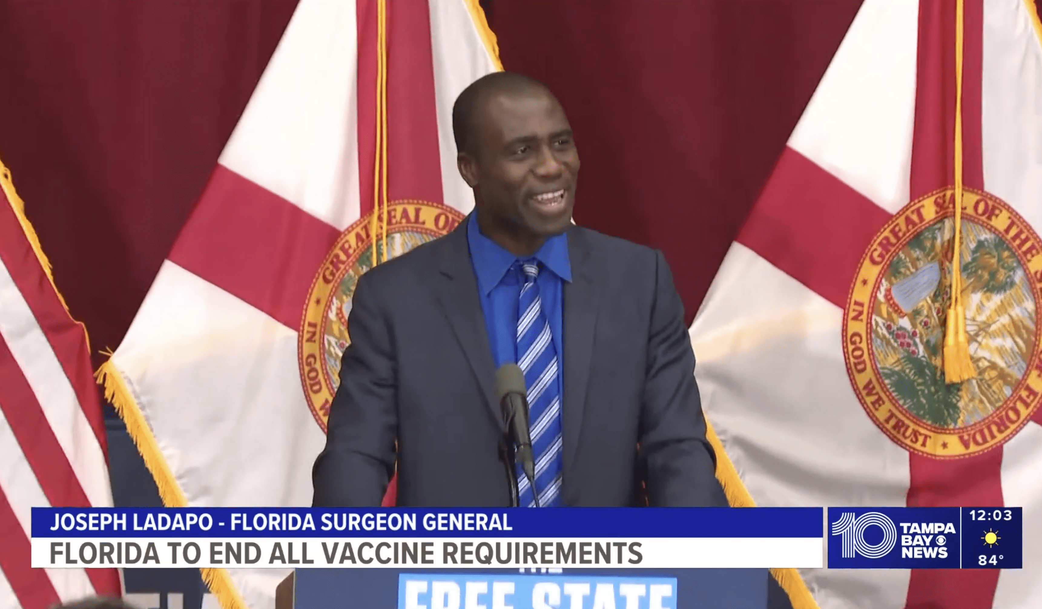 Florida Surgeon General Joseph Ladapo said Wednesday that the state will work to eliminate all vaccine mandates.
