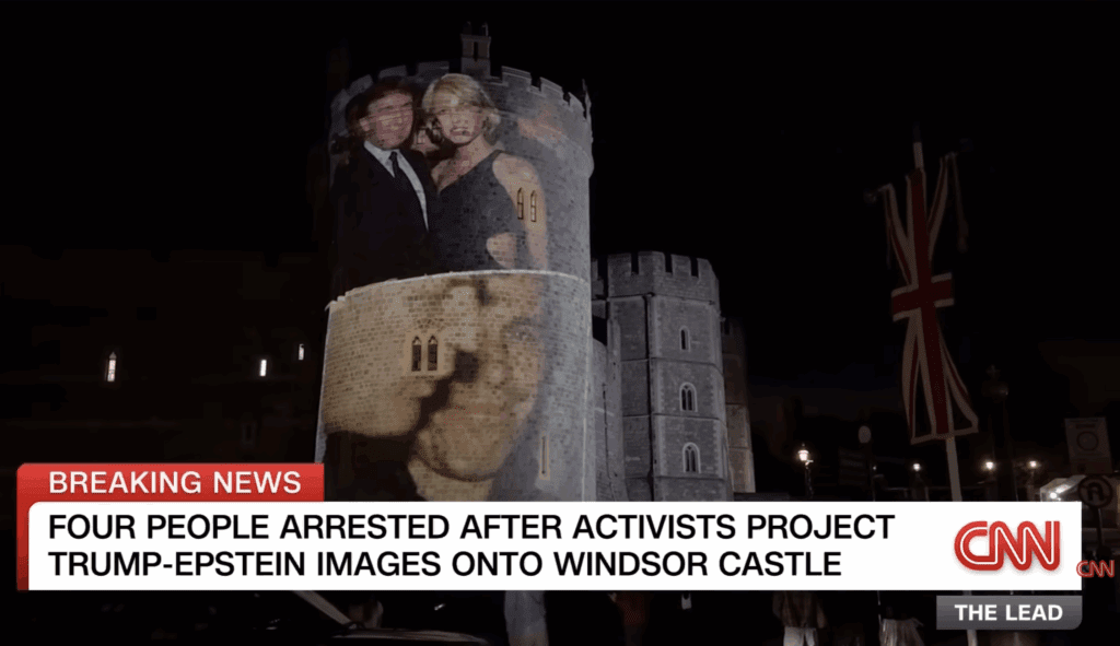 Trump Epstein Images on Windsor Castle