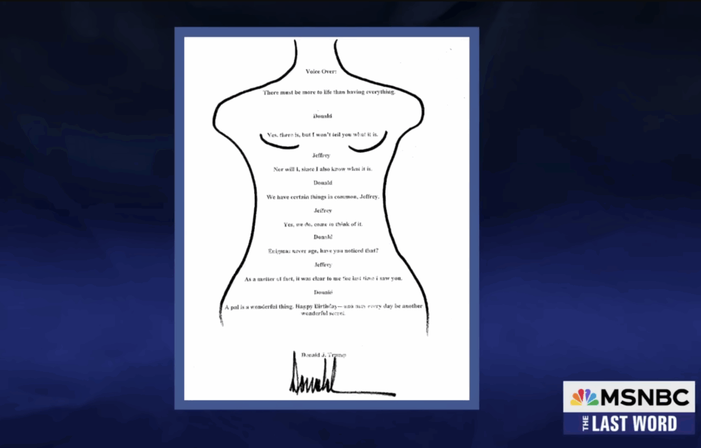 Trump's Birthday Letter To Epstein