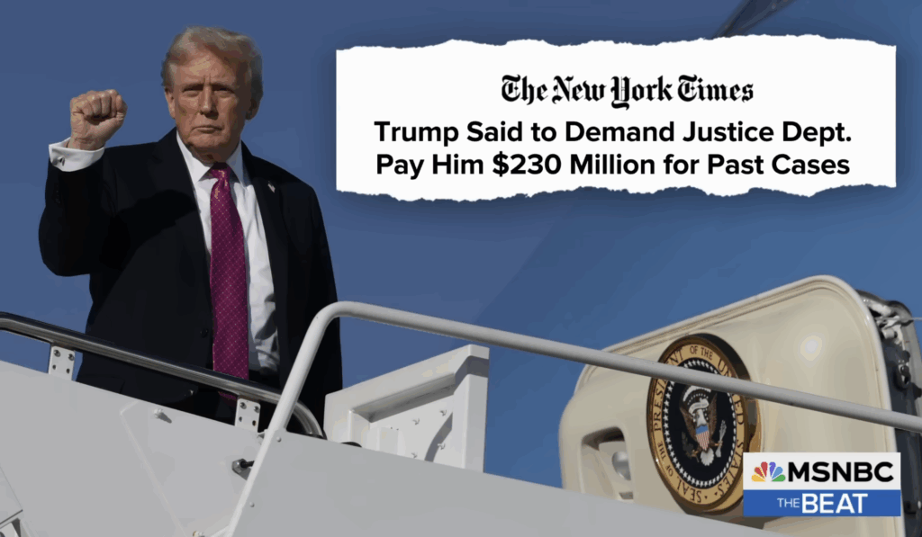 Trump $230 Million form DOJ