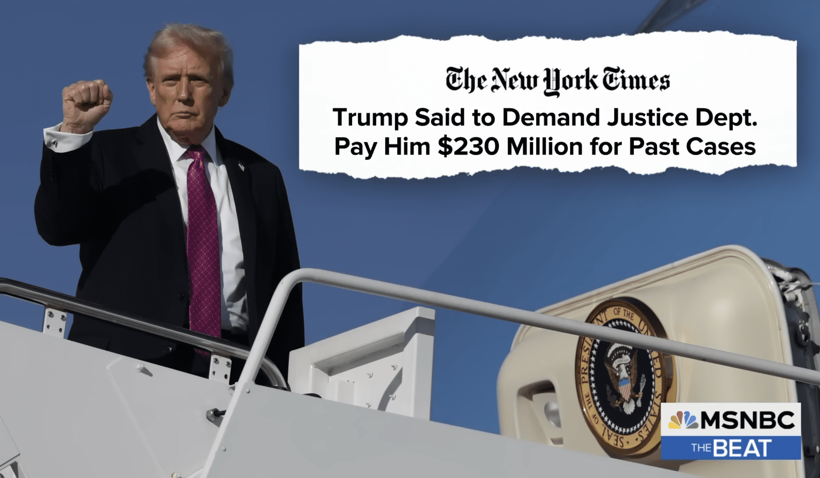 Trump $230 Million form DOJ