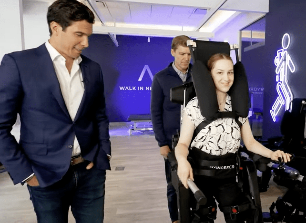 Paralyzed woman walks again