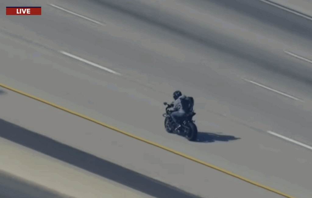 High-speed motorcycle chase