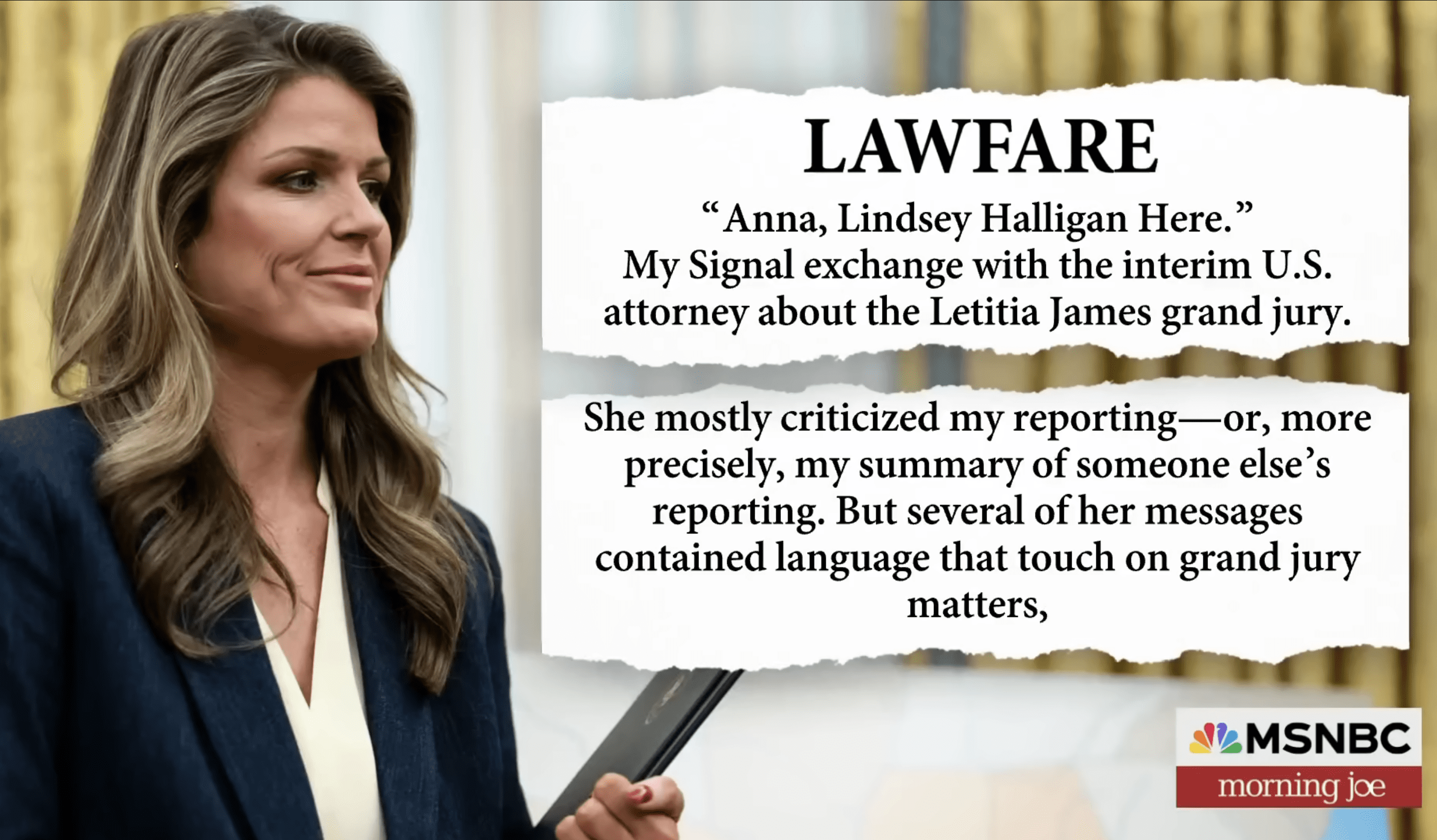 Lindsey Halligan on Signal App
