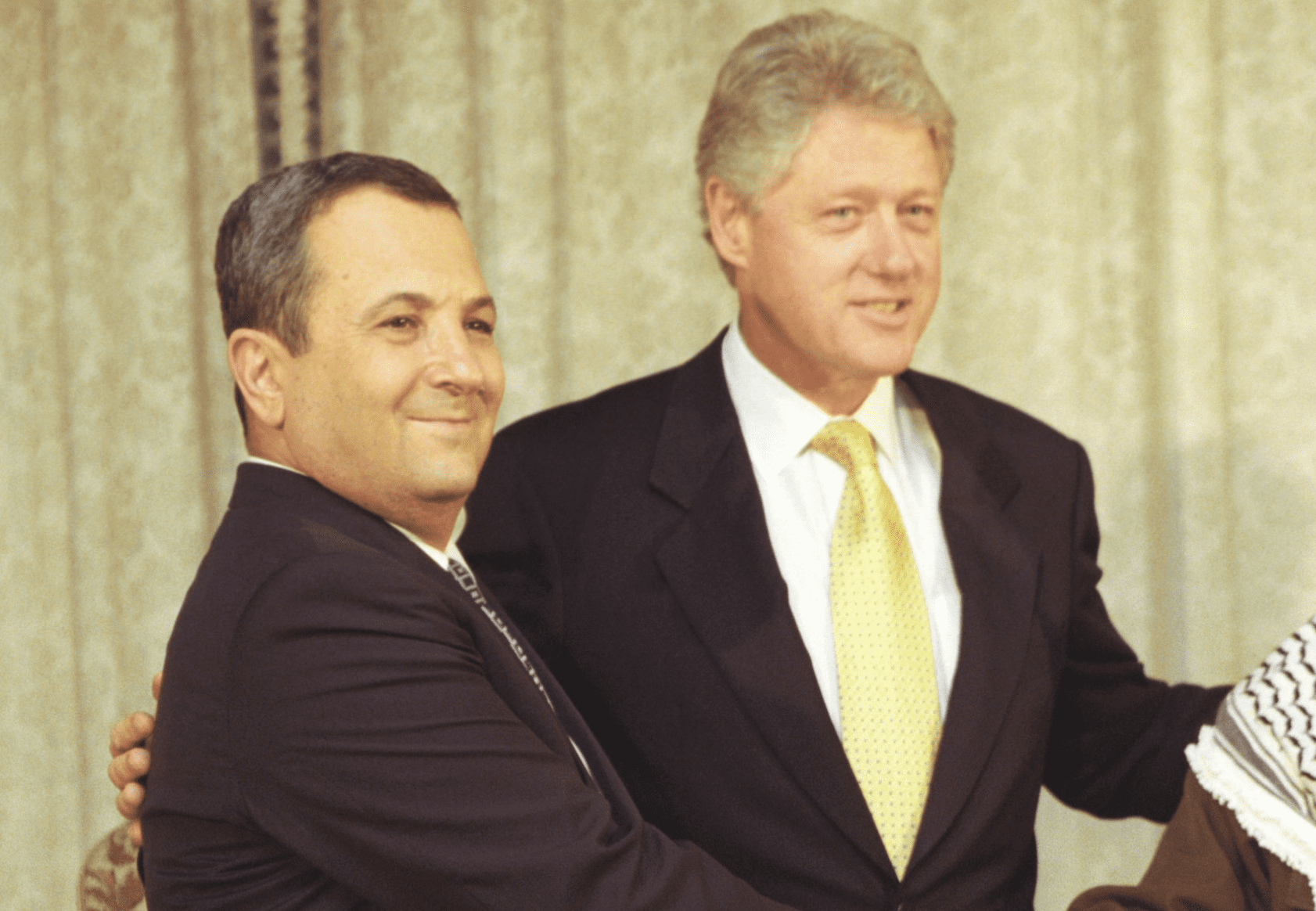 Ehud Barak and Bill Clinton