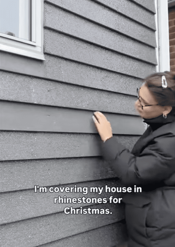 cover home in 1 million rhinestones by Christmas