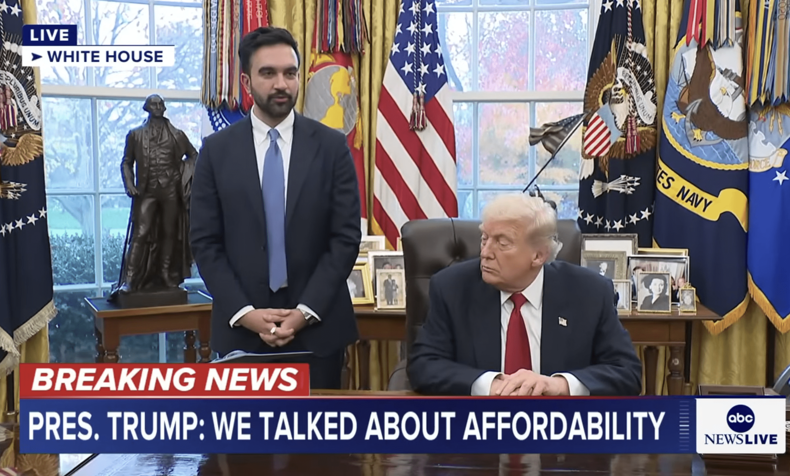 Donald Trump and Zohan Mamdani
