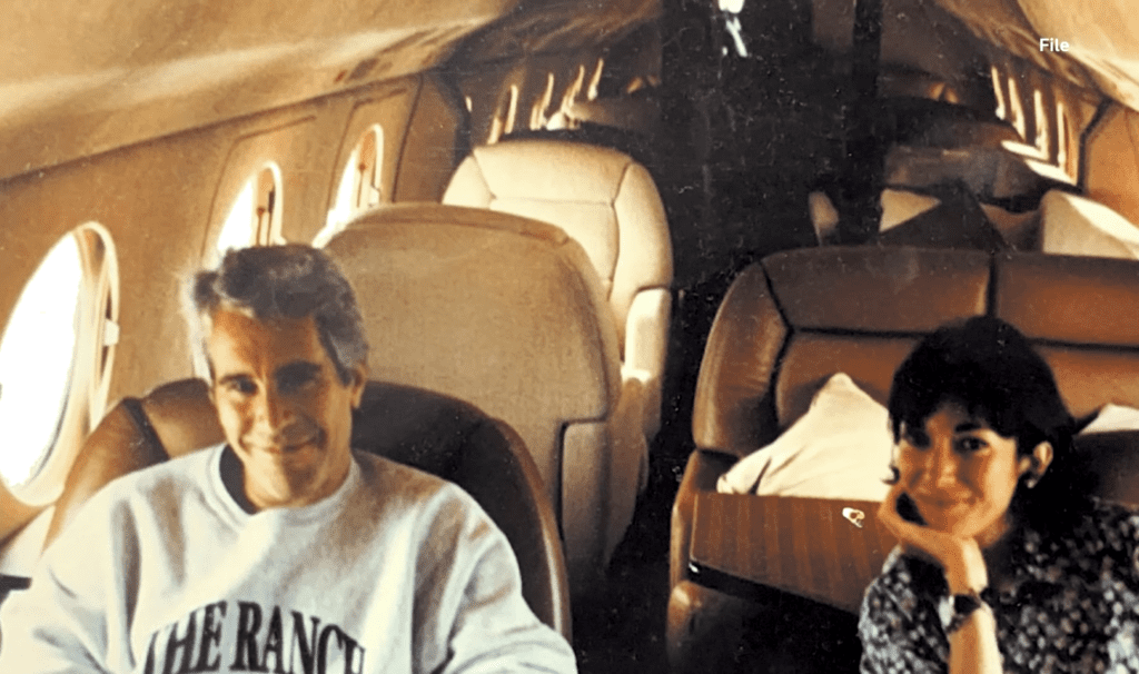 Epstein on his plane