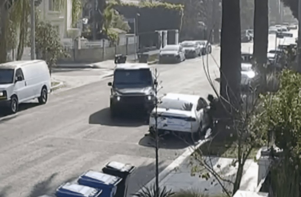 mom ramming into car of burglars