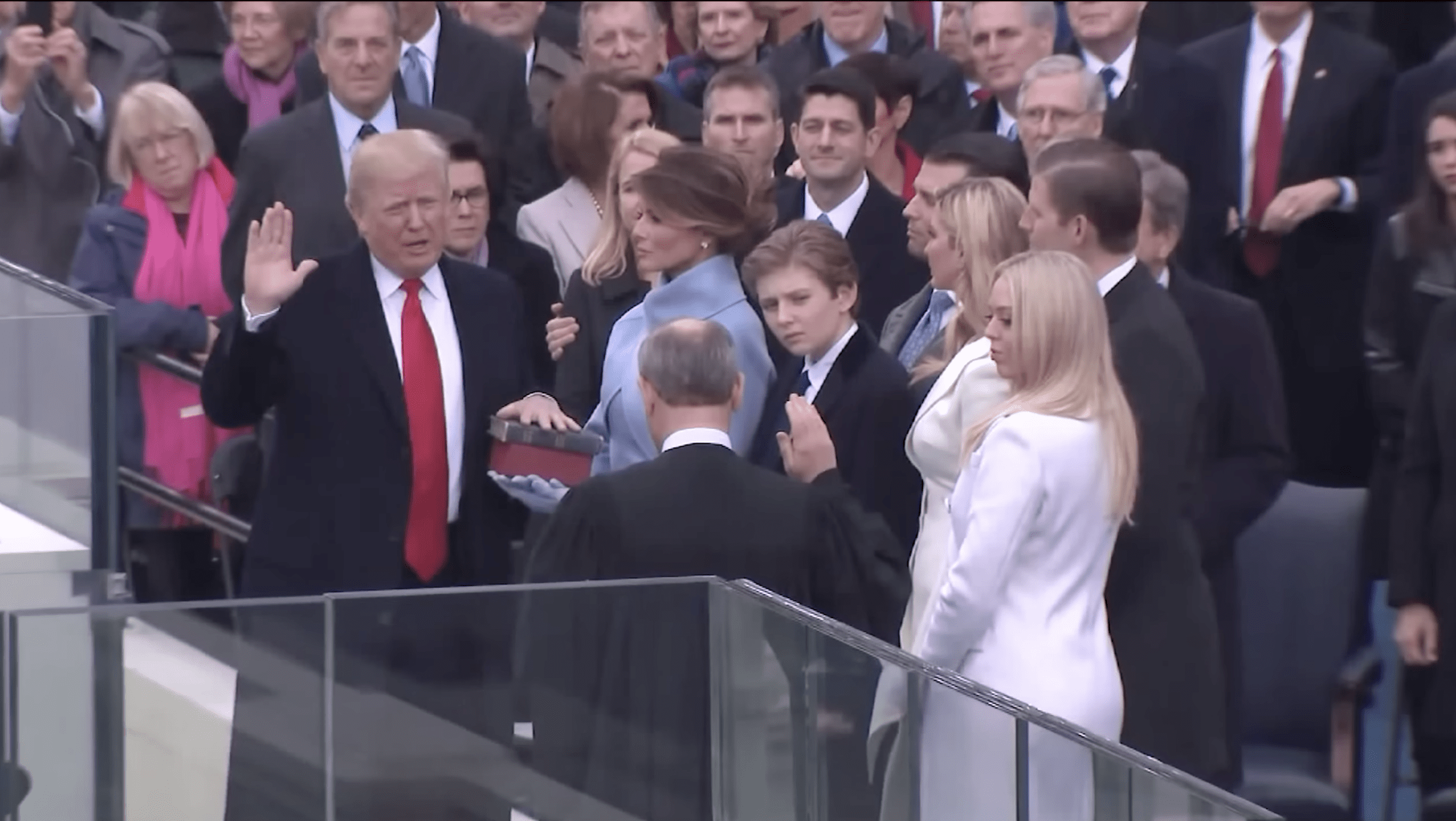 Donald Trump Getting Sworn In
