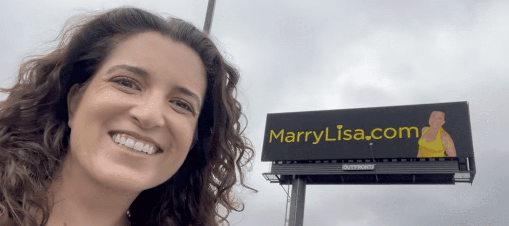 Woman takes out billboard to look for love