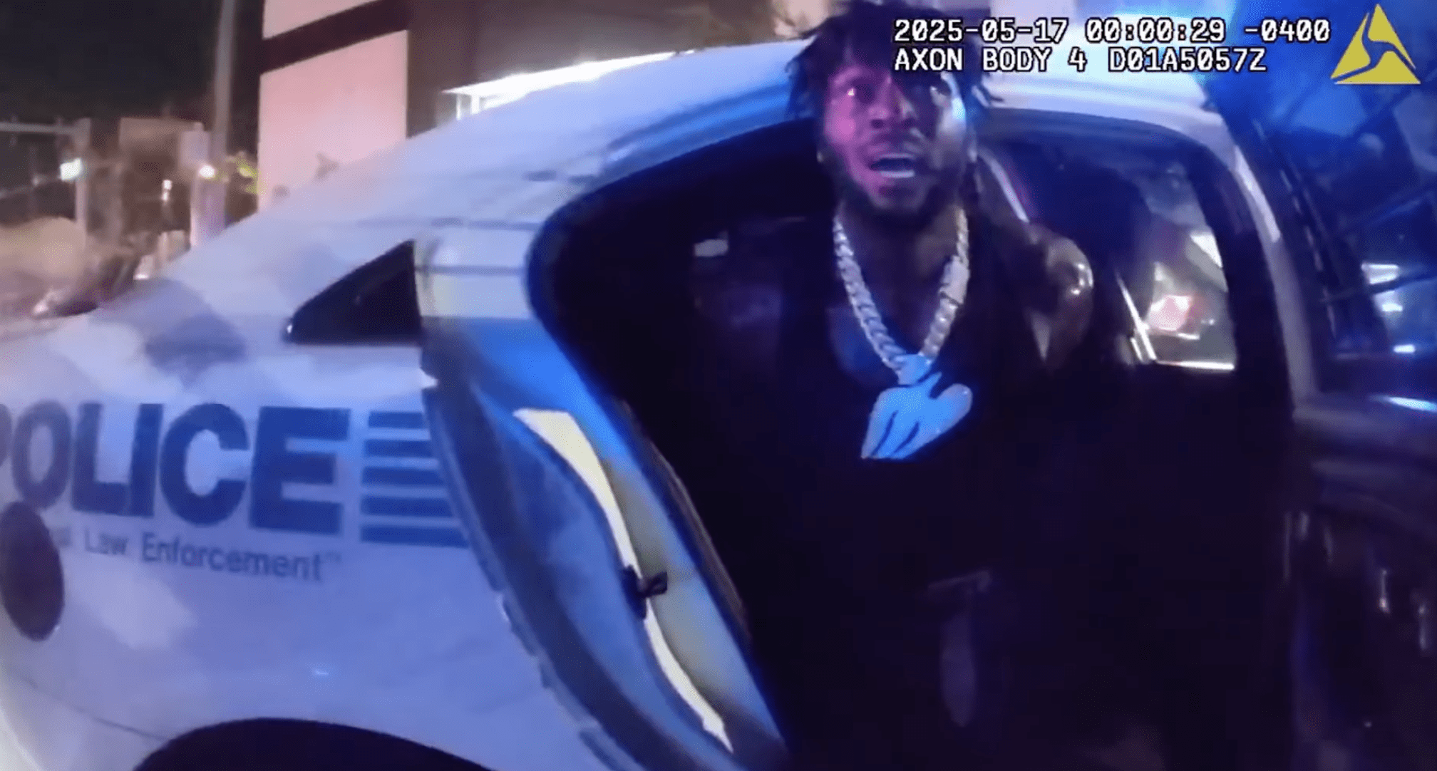 Antonio Brown handcuffed in Miami